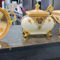 ۳ تیکه ظرف ریما کرم طلایی