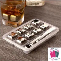 یخ استیل ۸ عددی با انبر|ظروف سرو و پذیرایی|شیراز, بازار|دیوار