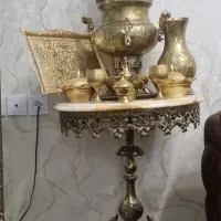 میزبرنزی پایه ماهی وسماورووسایل