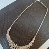 گردنبند سفید ۱۸ عیار/ ۱۲/۵۸۰ گرم / بدون نگین