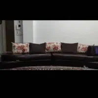 مبل چرمی بدون زدگی و پارگی و خرابی سالم درجه یک|مبلمان خانگی و میز عسلی|ماهان, |دیوار