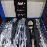 سرویس ۶ عددی قاشق و چنگال ناب استیل مدل پالرمو