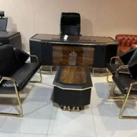 مبل ست شیک مدرن شرکت اداره چرم فوم راحت جلسه کانتر|دفتر کار|گرگان, |دیوار
