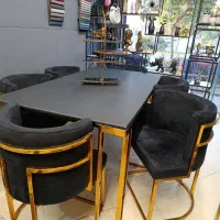 جلومبلی میز نهارخوری پایه رادیاتی سه خط فلز پاف|مبلمان خانگی و میز عسلی|مشهد, ولیعصر (شهرک غرب)|دیوار