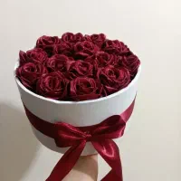 گل روبانی قرمز شاین و ساده