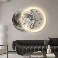 ساعت وتابلو دیواری طرح ماه دوتیکه