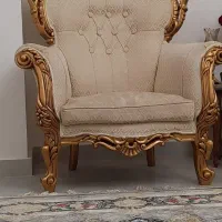 مبلمان ۷ نفره سلطنتی تمام چوب منبت ملایر|مبلمان خانگی و میز عسلی|رشت, نامجو|دیوار