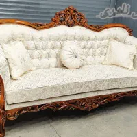 مبل شاه نشین سلطنتی کلاسیک کد ۸۰۲ دورومنبت چراغان|مبلمان خانگی و میز عسلی|چهاردانگه (تهران), |دیوار