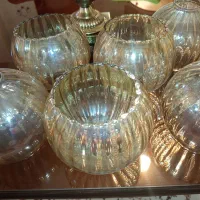 حباب لوستر رنگ عسلی ۱۱ عدد