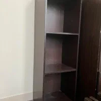 میز تحریر MDF رنگ قهوه ای به همراه استند ست