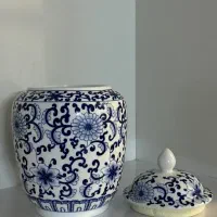 دکوری گلدان جینجر قلم ابی