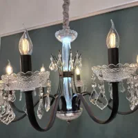 لوستر کلاریس ۸ شاخه مشکی ، تولید مستقیم