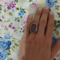 انگشتر عقیق یمن با رکاب فوقالعاده جذاب و استیل