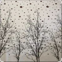 پرده طرح درخت برفی