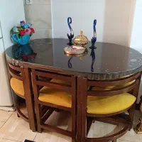 میز نهار خوری کم جا 6 نفره