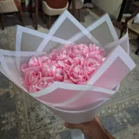 دسته گل ربانی ۲۴ شاخه صورتی|گل مصنوعی|مشهد, سرافرازان|دیوار