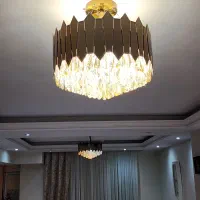 دو عدد لوستر کریستالی پر نور با کنترل|لوستر و چراغ آویز|تهران, طرشت|دیوار