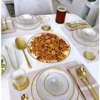 سرویس ۳۳پارچه سولو لب طلا