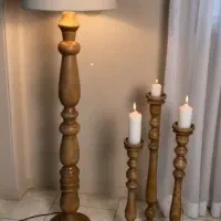 ست شمعدونی چوبی آباور لوستر