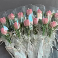 دسته گل روبانی و پیپ پاکن جاودان|گل مصنوعی|اردبیل, |دیوار