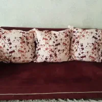 مبل زرشکی با روکش مخمل ده نفره