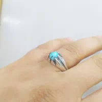 انگشتر مردانه نقره سنگ فیروزه|جواهرات|علی‌آباد کتول, |دیوار