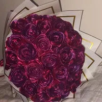 دسته گل ۴۰ شاخه سرخابی (فول شاین بنفش(|گل مصنوعی|رودسر, |دیوار