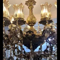 لوستر ۲عدد پنج شاخه ی دوبل در حد نو|لوستر و چراغ آویز|مشهد, بهاران|دیوار