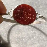 دستبند نقره عقیق خطی