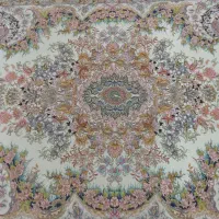 فرش خلچه ابریشم ۶۰رج طرح موج مهر|فرش|خوی, |دیوار