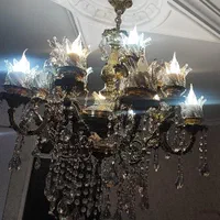 یک جفت لوستر طرح فرشته تماما برنز در حد نو