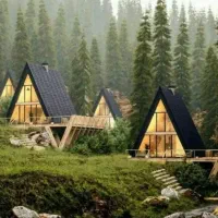 فروش-فوری-کلبه-سوئیسی-سندبنام-چسبیده-جنگل-نور