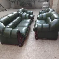 فروش یک سری مبل چرمی هفت نفره چرمی