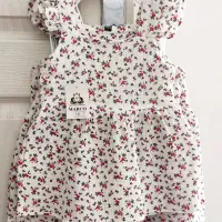 سارافون دخترانه جنس پنبه موسلین