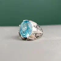 انگشتر توپاز طبیعی کد ۱۹۹۱