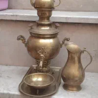 سماور زغالی برنج قدیمی|کلکسیون اشیاء عتیقه|تهران, افسریه شمالی|دیوار