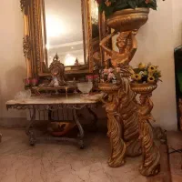 گلدان کنارسالنی دکوری سبد گل رز مصنوعی دکوری