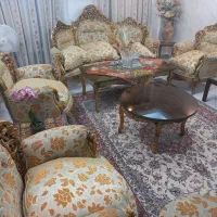 فروش مبلمان استیل با چوب گردو ۹ نفره