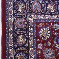 قالی افشان دستباف زمینه لاکی
