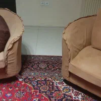 راحتی ۷ نفره ومیز ناهار خوری شش نفره چوبی|مبلمان خانگی و میز عسلی|کرمانشاه, |دیوار