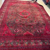 فرش ۱۲ متری دستباف تک ترنج جام شراب کم یاب