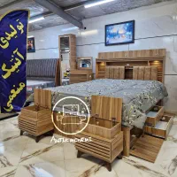 سرویس خواب دونفره کامل قهوه‌ای مدل 404