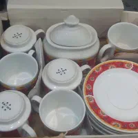 ست فنجان ونلبکی با قندان