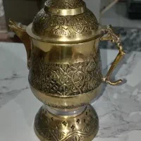 قوری شکاری ذغالی، قلمکاری شده قدیمی قاجاری