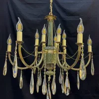 تولیدی رستمی .لوستر ترکیبی سنگ طبیعی و برنز|لوستر و چراغ آویز|نظرآباد, نظرآباد|دیوار