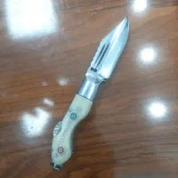 چاقوی بابا دستساز تیغه فولاد خالص دسته سفید