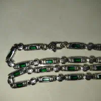 گردنبند تایلندی نگین زمردی ناب