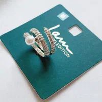 انگشتر نقره ای نگین دار با تک مروارید سفید|بدلیجات|اسلامشهر, شهرک لاله|دیوار