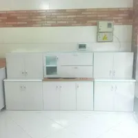 کابینت آشپزخانه بدنه فلز درب چوبی 3متر بالا پایین|مصالح و تجهیزات ساختمان|نسیم‌شهر, |دیوار