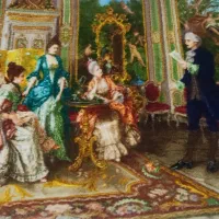 این تابلو فرش شاعر جوان نقشه مینیاتوری|تابلو فرش|ورامین, ورامین|دیوار